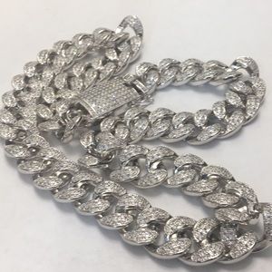 Silver Cuban link necklace